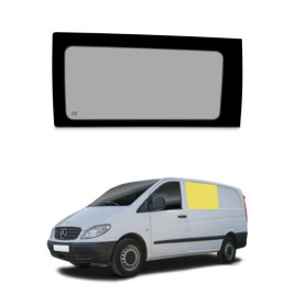 Festes Vorderfenster links für Mercedes Vito 2004–2014, Einbauplatz gelb hervorgehoben