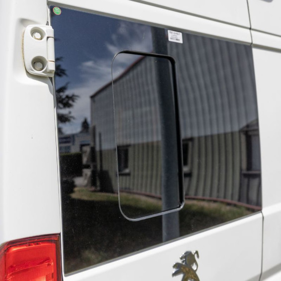 Verglasung Schiebefenster mit Moskitonetz Flügeltür hinten links Ducato, Boxer, Jumper ab 2007