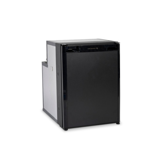 CVB50 Carbest compressor refrigerator, door closed, three-quarter view