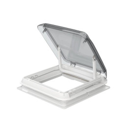 Die geöffnete Dachhaube Vent 40F Crystal 40x40 von oben gesehen
