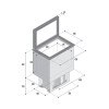 Dimensiones de la nevera de compresor para furgoneta Vitrifrigo TL20RF 20L 12V/24V