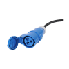 CEE P17 female adaptor with standard male plug cable