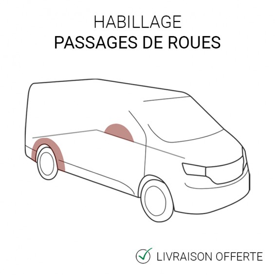 habillage passages de roues thermoformés pour VW T5 - de 2003 à 2015
