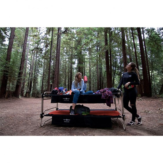 lit de camp avec rangements pour 2 adultes disc-o-bed L