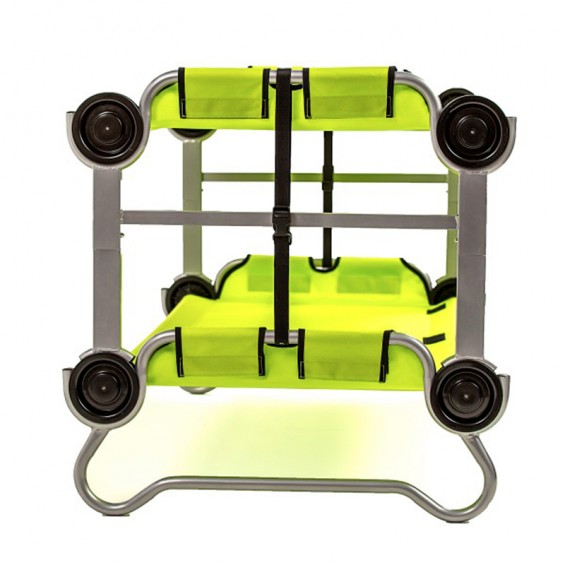 lit de camp avec rangements pour 2 enfants disc-o-bed kid-o-bunk
