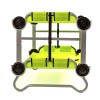 lit de camp avec rangements pour 2 enfants disc-o-bed kid-o-bunk