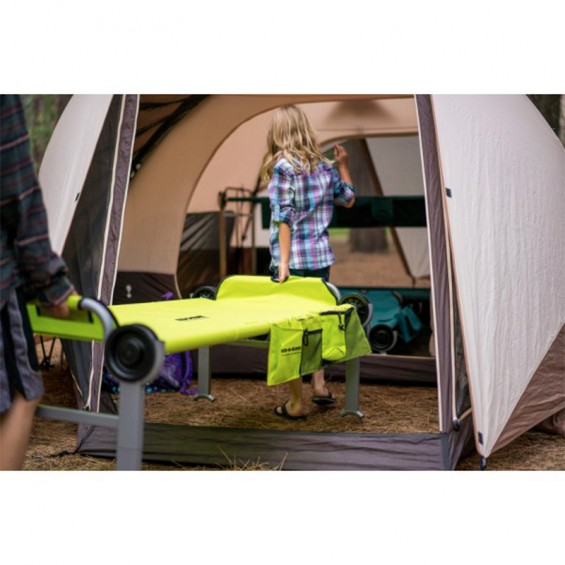 lit de camp avec rangements pour 2 enfants disc-o-bed kid-o-bunk
