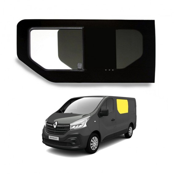 fenêtre coulissante avant gauche avec ouverture avant renault trafic 3