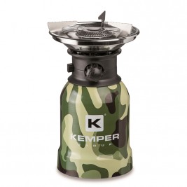 réchaud à cartouche de gaz portable aspect camouflage kemper