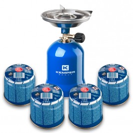 burner kit and 190g gas cartridges kemper