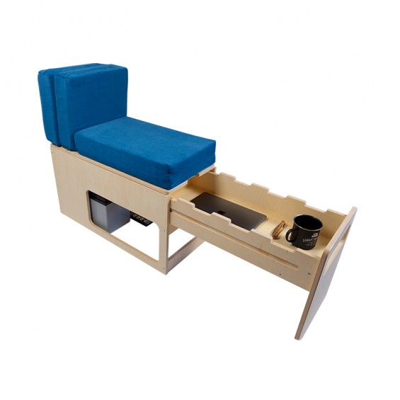 combibed extension with integrated storage pocket