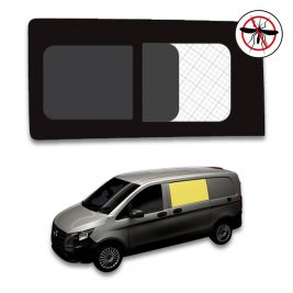 vitre latérale gauche avec moustiquaire coulissante rang 2 mercedes vito 2014