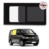 vitre coulissante droite rang 2 vw transporter t5 avec moustiquaire intégrée