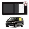 vitre coulissante gauche rang 2 vw transporter t5 avec moustiquaire intégrée