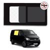 vitre coulissante droite rang 2 vw transporter t6 avec moustiquaire intégrée