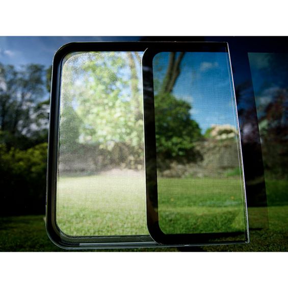 front left sliding window with mosquito net Transit Custom