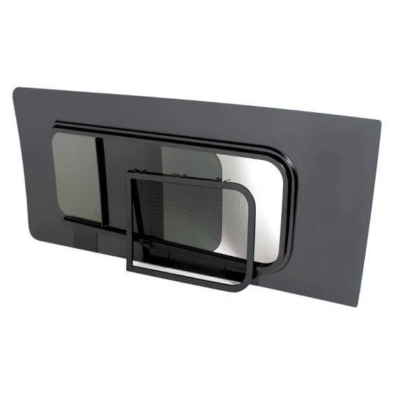 utility bay window with removable mosquito net