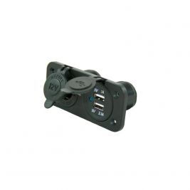 double chargeur USB et allume-cigare 12V encastrable
