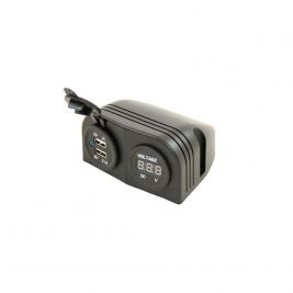 Double chargeur USB + Voltmètre en applique - HABA