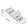 cales roues levelers dimensions