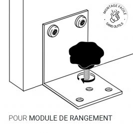 Fixations rapides pour module de rangement heode