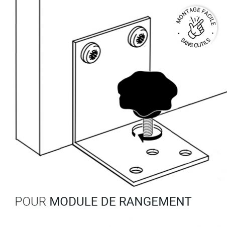 Fixations rapides pour module de rangement heode