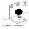 Fixations rapides pour module de rangement heode