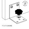 Kit de fixation rapide et sans outils pour module cuisine