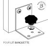 Kit de fixation rapide et sans outils pour module lit banquette