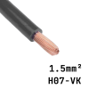 Cable eléctrico H07 VK negro 1,5 mm²