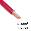Elektrisches Kabel H07 VK rot 1,5 mm²