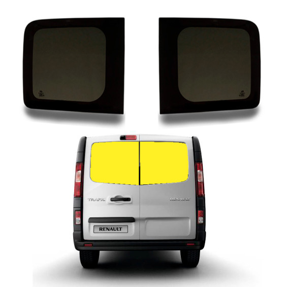 Double rear window swing doors for Renault Trafic 3 from 2015