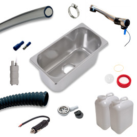Complete water supply kit for camper van kitchen 320x170x150mm