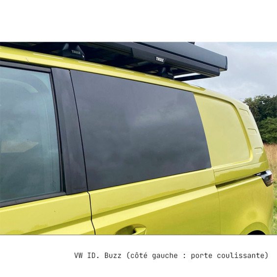 ID Buzz getöntes Festfenster vorne links durchgefärbt