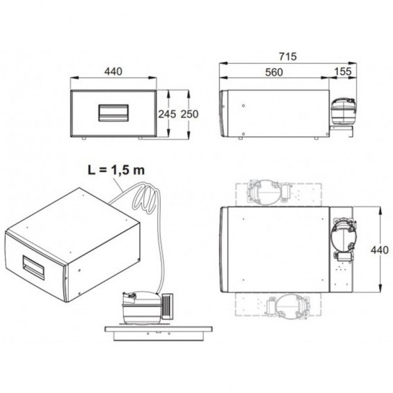 Dimensiones Coolmatic CD30