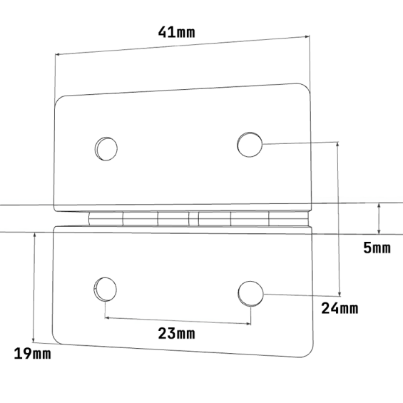charnière pour panneau bois de 15mm et porte rentrante