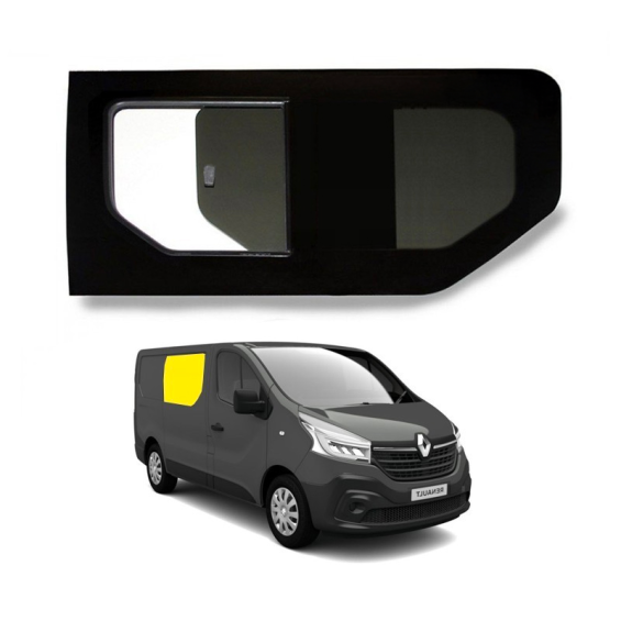 fenêtre coulissante avant droite avec ouverture arrière renault trafic 3