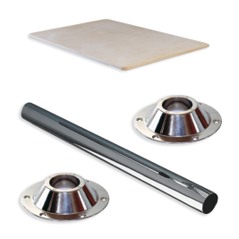 Table top set with 70cm table leg and two fixed bases