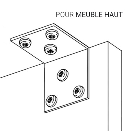 kit de fixation meuble haut de rangement heode