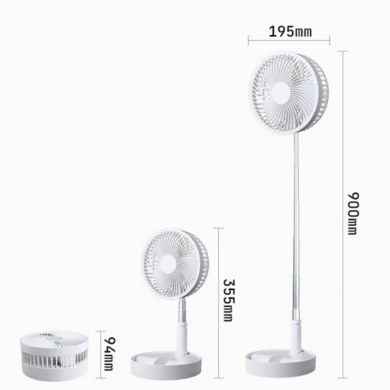 ventilateur à 3 vitesses avec batterie rechargeable pour camping car