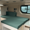 housses chiné vert sapin pour matelas van aménagé