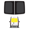 double rear window Trafic 2 size H2 hinged doors