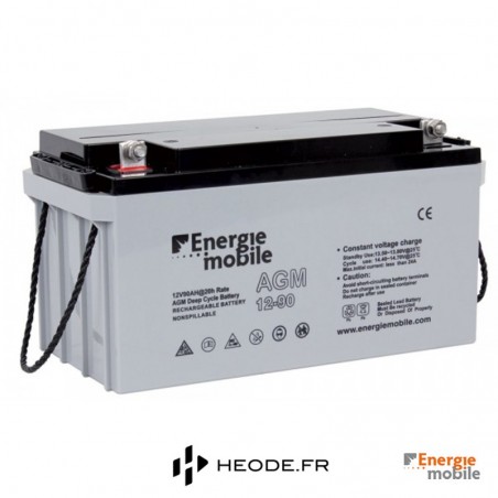 batterie étanche AGM 90 Ah énergie mobile