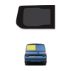 ventana puerta batiente trasera izquierda Ford Custom 2024
