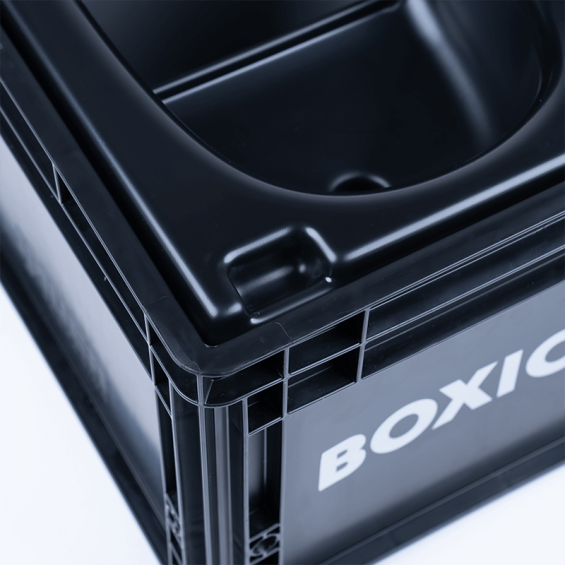 Praktische und tragbare Toilette Boxio