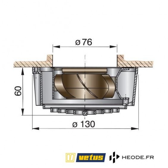 Electric ventilator installation for commercial vehicle