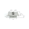 dimensions support de montage avec hauteur de 40mm pour chauffage autonome AIR 2D