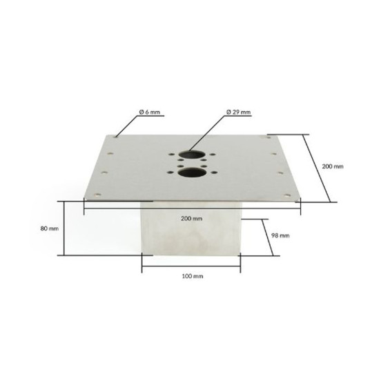 Abmessungen Bodenhalterung Autoterm Air 4D
