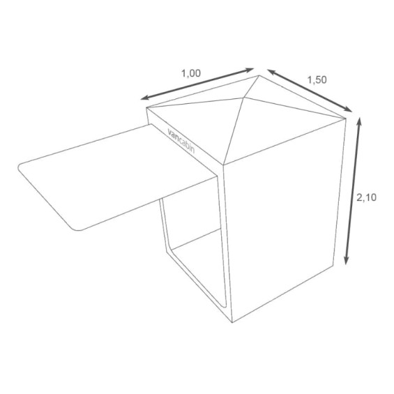 Rear tent for VW T5 T6 with...