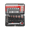 Ratchet combination spanner set 1/4" with sockets and bits Würth